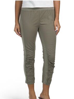 XCVI Malanda Pants Size M NWT Hillside Ruched Stretch Cropped High Rise